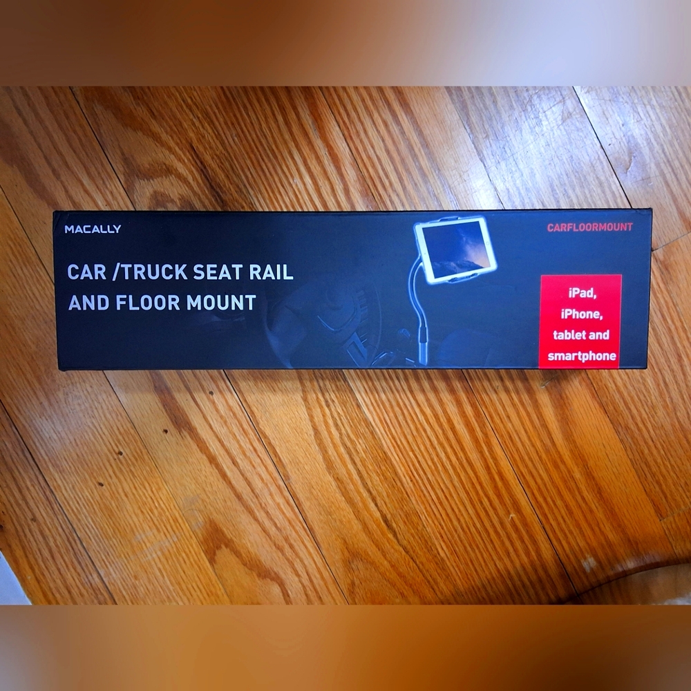 NIB MACALLY Black Car/Truck Seat Rail and Floor Mount